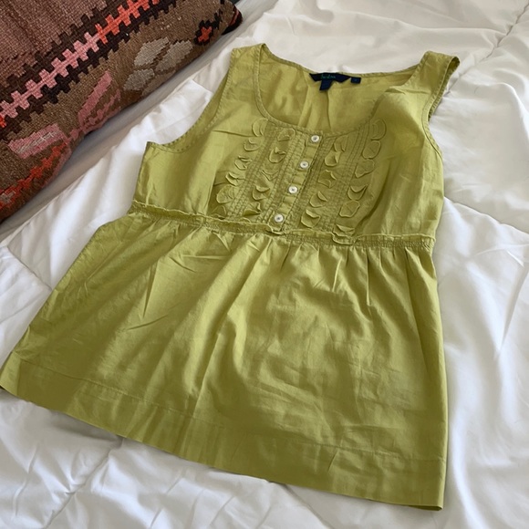 Boden citron green sleeveless top- adorable!- FREE with any other purchase :) - Picture 3 of 5